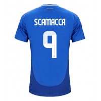 Camiseta Italia Gianluca Scamacca #9 Primera Equipación Eurocopa 2024 manga corta